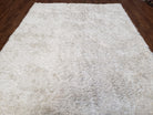 Safavieh Shag Rug 5x8, Pearl White Color, Isaac Mizrachi Shag Collection 5x7 Carpet, High Pile Soft Fluffly Bedroom Rug, Living Room Rug - Jewel Rugs