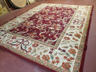 8x10 Turkish Power-Loomed Rug World Rug Gallery Oriental Carpet Red/Burgundy & Beige Nova Collection Floral Pattern Nice - Jewel Rugs