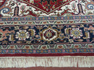 8' X 10' Handmade India Floral Oriental Wool Rug Decorative Hand Knotted Red - Jewel Rugs