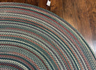 Large American Braided Oval Rug 9x12, Multicolor Braided Oval Carpet, Vintage Braided Rug - Jewel Rugs