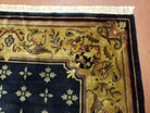 6x9 Aubusson Design Nepali Tibetan Rug Black & Tan Hand-Knotted Wool Carpet Soft Plush Pile New Rug Nice - Jewel Rugs