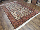 6x9 Top Quality Handmade Wool Area Rug Floral Allover Carpet Veg Dyes Beige - Jewel Rugs