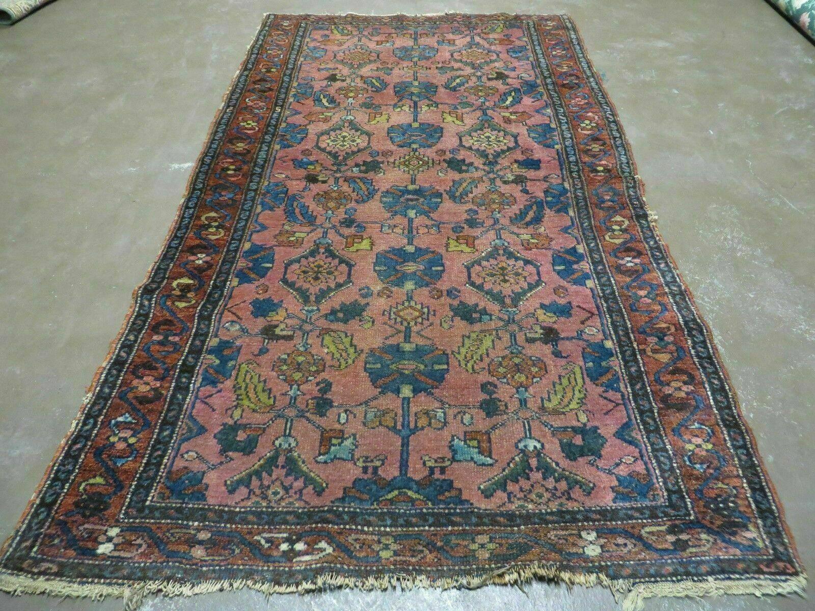 3' X 6' Antique Handmade Turkish Wool Rug Veg Dyes Red Low Pile - Jewel Rugs