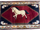 4 X 7 Handmade Hand-Knotted Quality Wool Rug White Horse Pony Veggie Dyes Tribal - Jewel Rugs