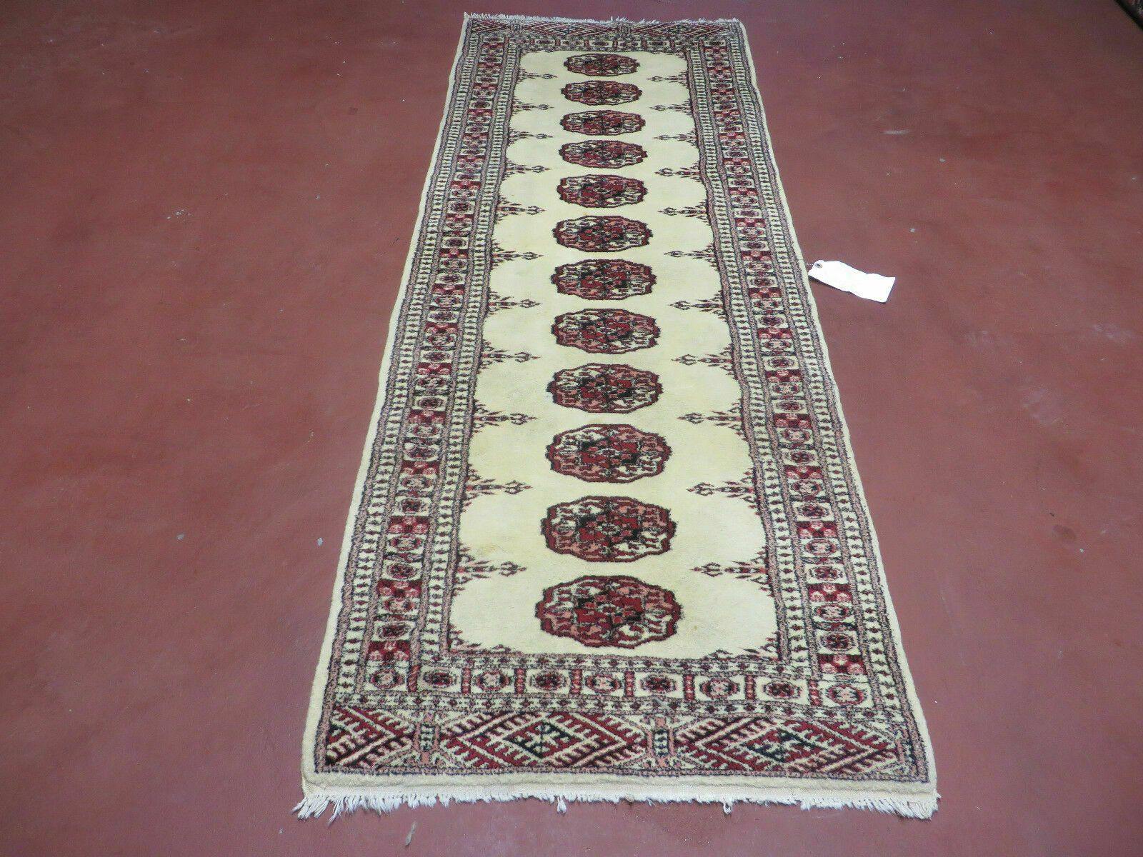2' 7" x 7' Handmade Finely Knotted Pakistani Turkoman Bokhara Detailed Wool Rug - Jewel Rugs