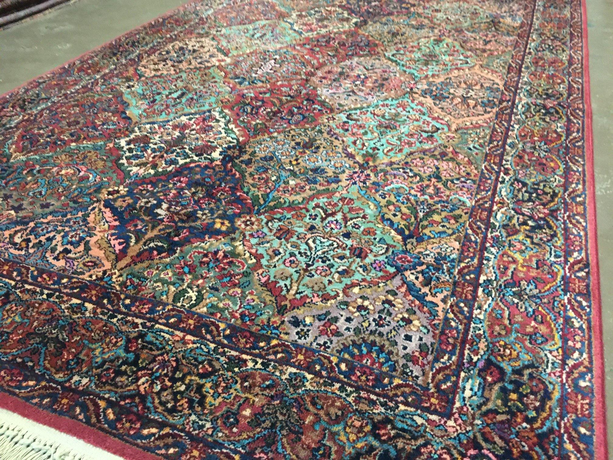 6' X 9' Karastan Kirman Multicolor Panel # 717 American Wool Area Rug - Jewel Rugs