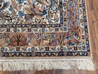 Persian Isfahan Rug, Animal Pictorials, Fine & Highly Detailed, Kork Wool on Silk Foundation, Hand-Knotted, Ivory, 3'7" x 5'6" - Jewel Rugs