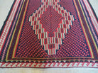 5' X 9' Vintage Handmade Turkish Kilim Flat Weave Wool Rug Veg Dye Red - Jewel Rugs