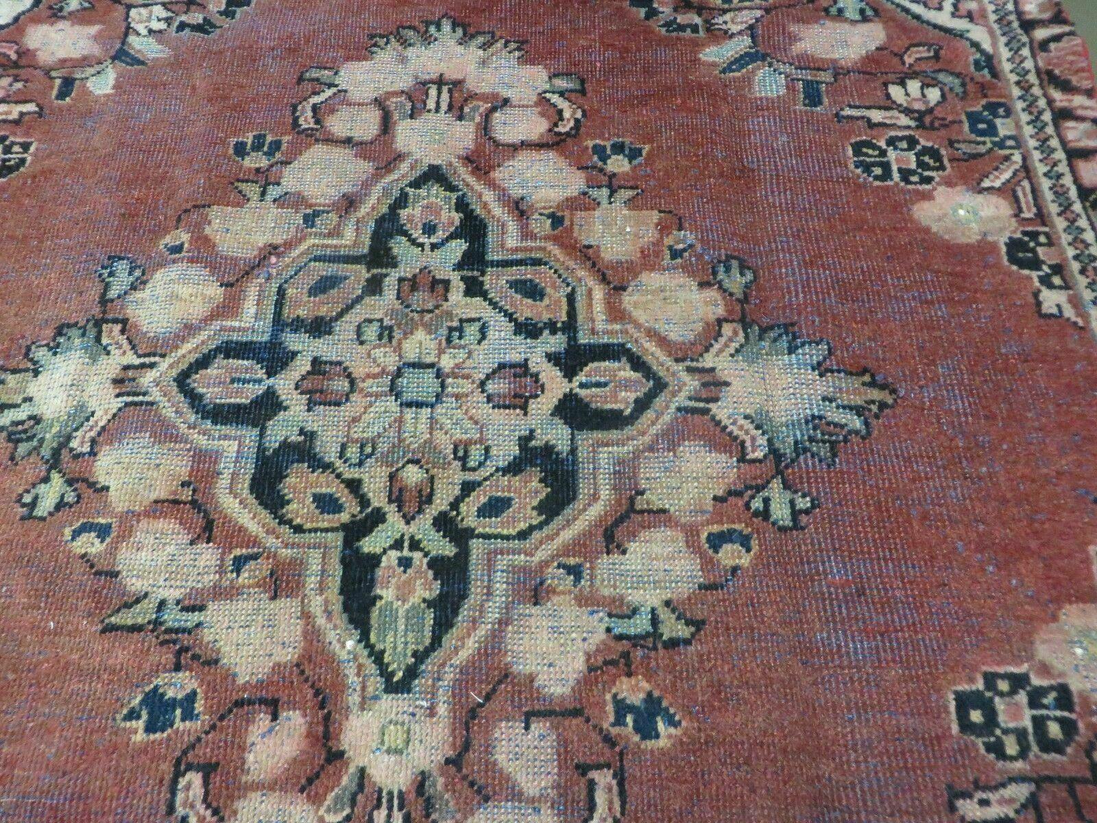 4' X 5' Antique Handmade Turkish Wool Rug Organic Red Nice - Jewel Rugs