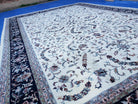 12' X 18' Hand-Knotted Wool Rug Handmade Oriental Carpet One Of A Kind Ivory - Jewel Rugs