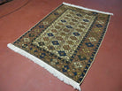 4' X 5' Antique Handmade Caucasian Kazak Shirvan Wool Rug Snow Flakes - Jewel Rugs