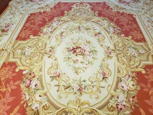 8' X 10' One Of A Kind Hand Made French Aubusson Weave Savonnerie Wool Rug - Jewel Rugs