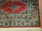 2' 7" X 8' Vintage Handmade Bokhara Turkoman Pakistani Wool Runner Rug Nice - Jewel Rugs