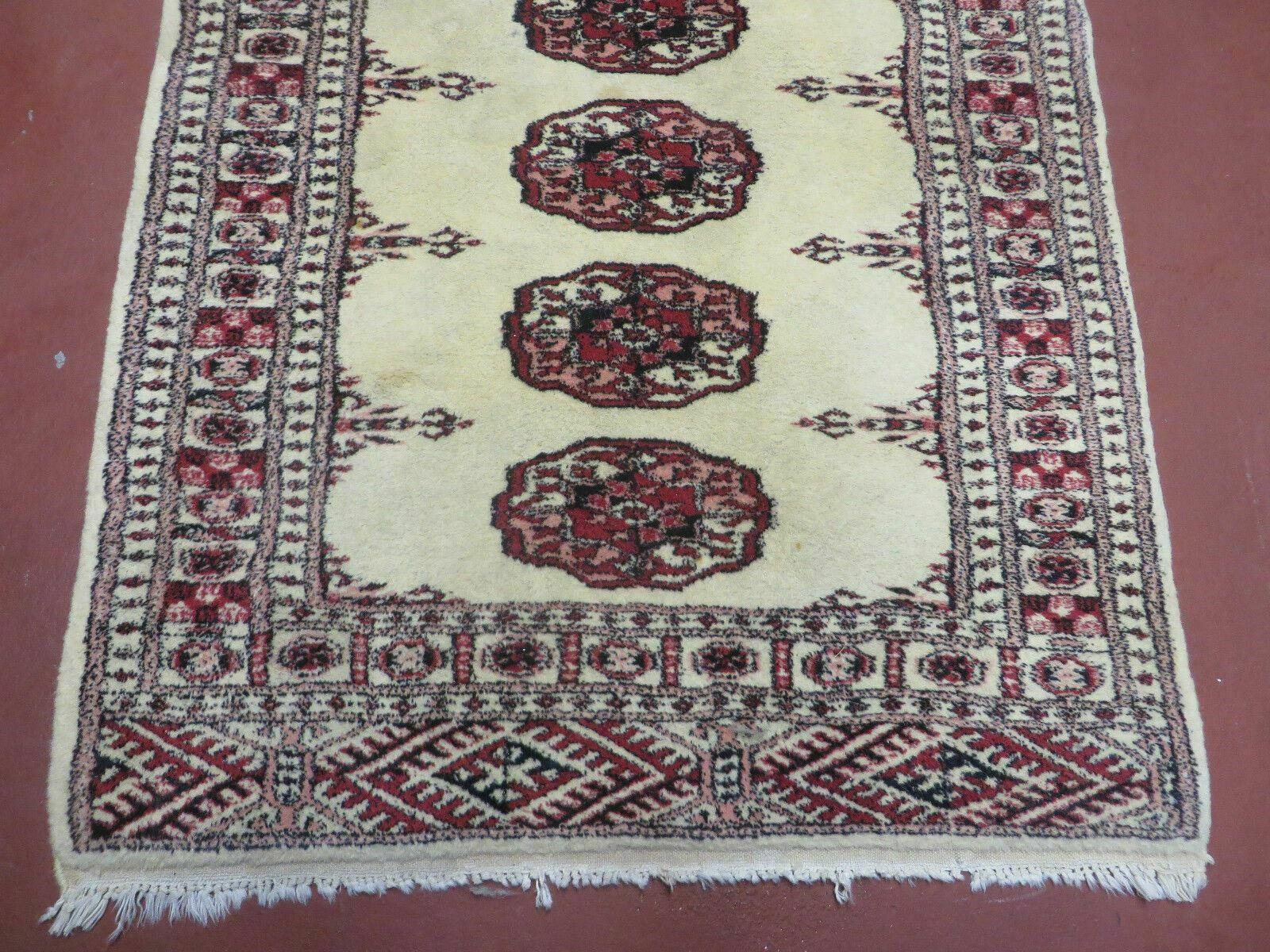 2' 7" x 7' Handmade Finely Knotted Pakistani Turkoman Bokhara Detailed Wool Rug - Jewel Rugs
