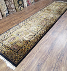 Indo Mahal Runner Rug 3 x 12, Indian Teawash Runner, Traditional Oriental Runner 3x12, 12ft Hallway Rug, Wool Handmade Runner Panel Design - Jewel Rugs