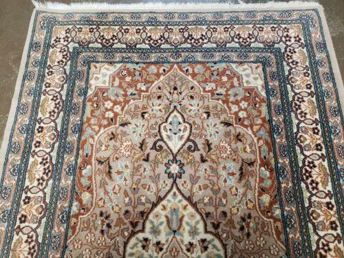 3' X 5' 3" Vintage Hand Made Oriental Floral Medallion Wool Rug Nice - Jewel Rugs