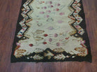 2' 7"X 11' Vintage Handmade Bessarabian Flat Weave Wool Rug Runner Beige and Black - Jewel Rugs