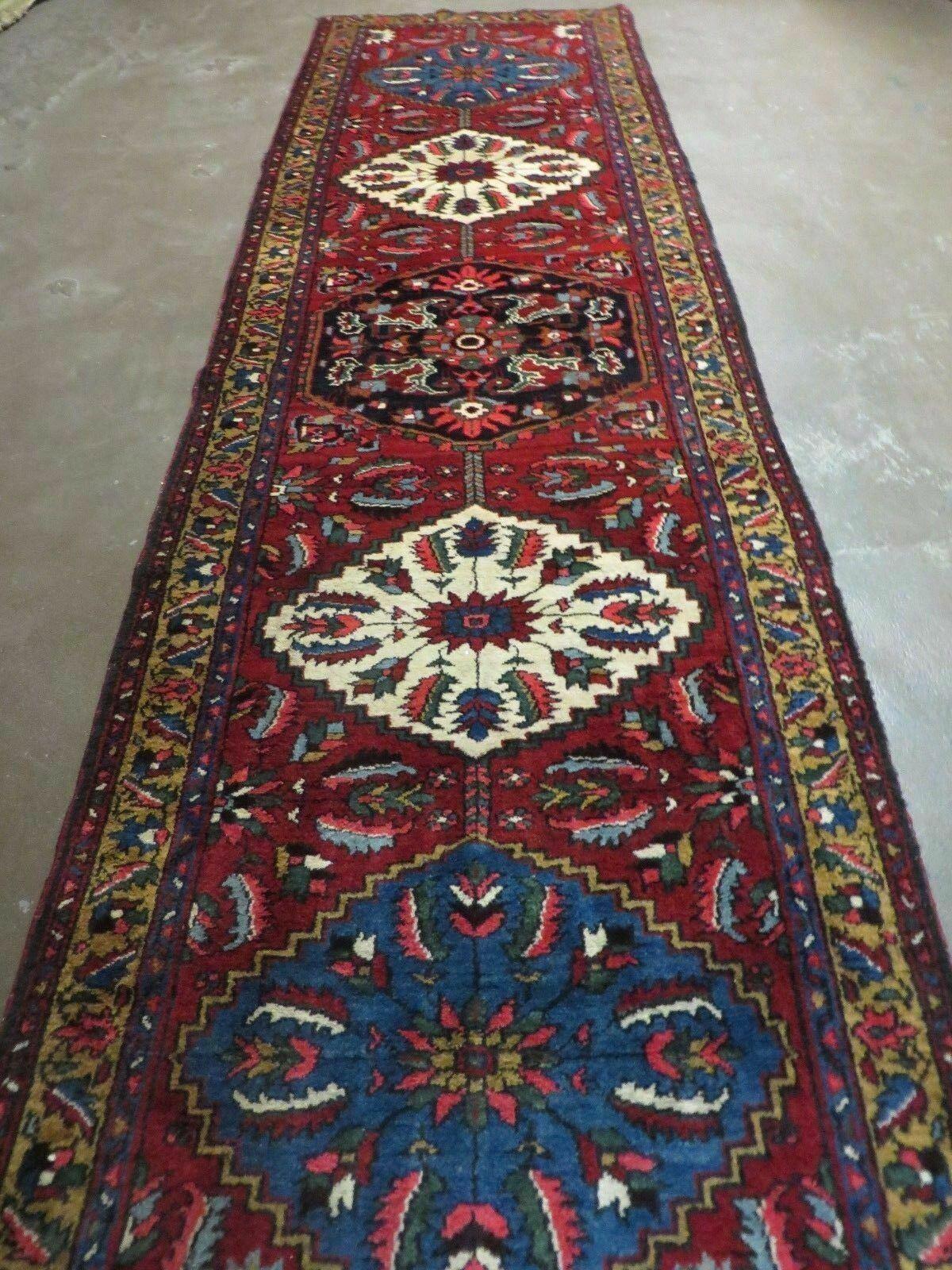 3' X 10' Handmade India Floral Oriental Wool Runner Rug Red Hand Knotted Nice - Jewel Rugs