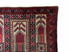 3x5 New Vintage Handmade Tribal Balouch Wool Rug Prayer Rug Red Black Beige Nice - Jewel Rugs