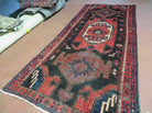 4' X 8' Antique Handmade India Geometric Oriental Tribal Wool Rug Red # 603 - Jewel Rugs