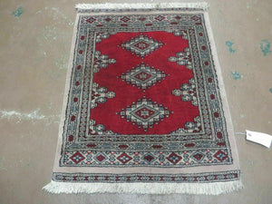 2' X 3' Vintage Handmade Pakistani Turkoman Bokhara Yamud Rug - Jewel Rugs