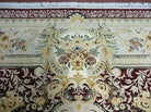 8' X 10' Vintage Chinese Handmade Wool Rug Aubusson Design Silk Accents Nice - Jewel Rugs