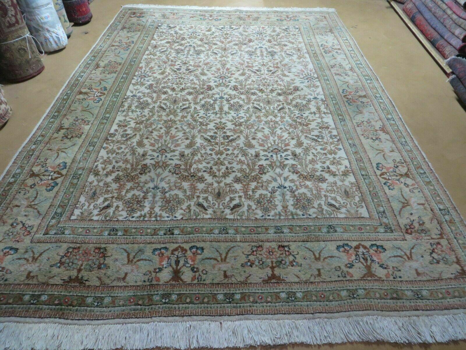 7' X 10' Vintage Handmade Indian Hunting Design Wool Rug Tree Of Life Bird Nice - Jewel Rugs