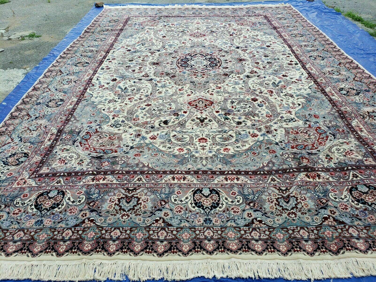 10' X 14' Vintage Handmade Chinese Allover Oriental Wool Rug Silk Accent Carpet - Jewel Rugs