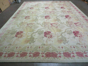 9' X 12' Vintage Handmade Tibetan Rug Carpet Modern Silk Raised Pattern # 835 - Jewel Rugs