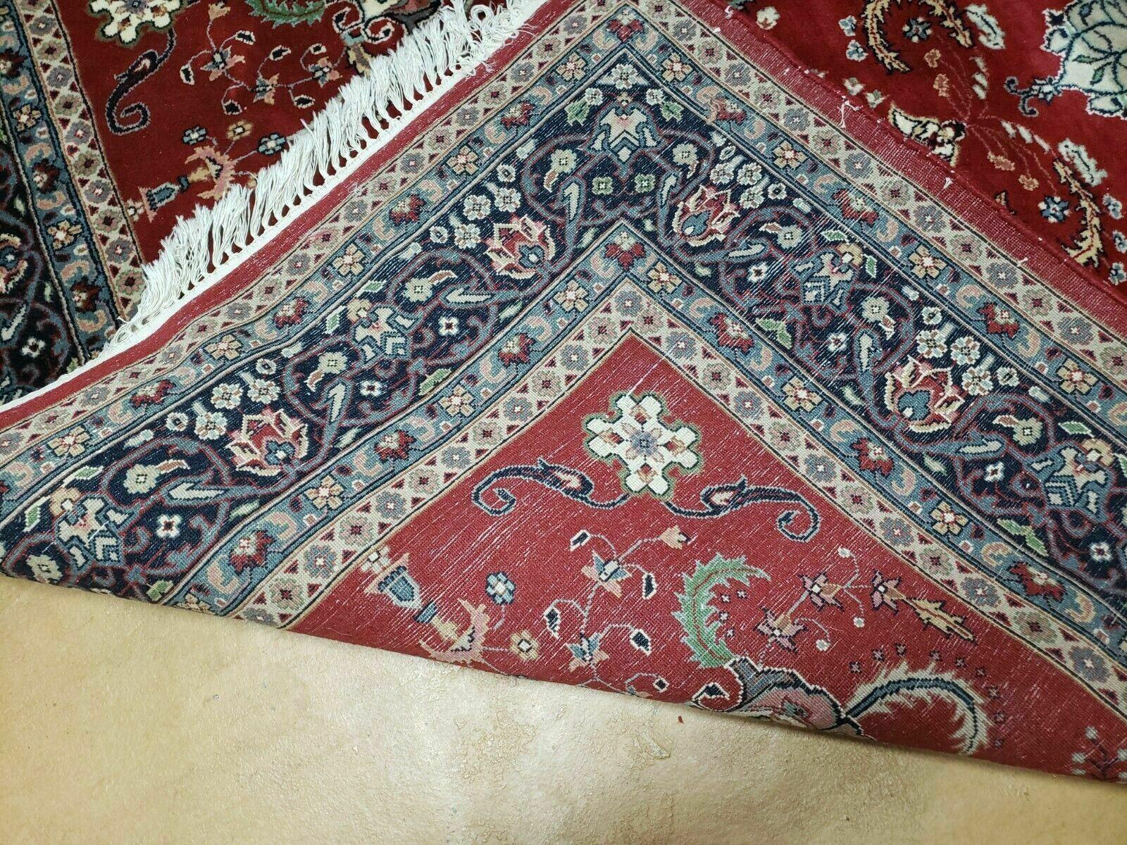 6' X 9' Vintage Handmade Indo Persian Wool Rug Veg Dyes Nice Red - Jewel Rugs