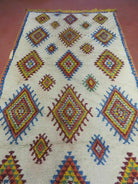 3'6" X 9' 1" Vintage Handmade Moroccan Tribal Azilal Wool Rug Runner Colorful Carpet - Jewel Rugs