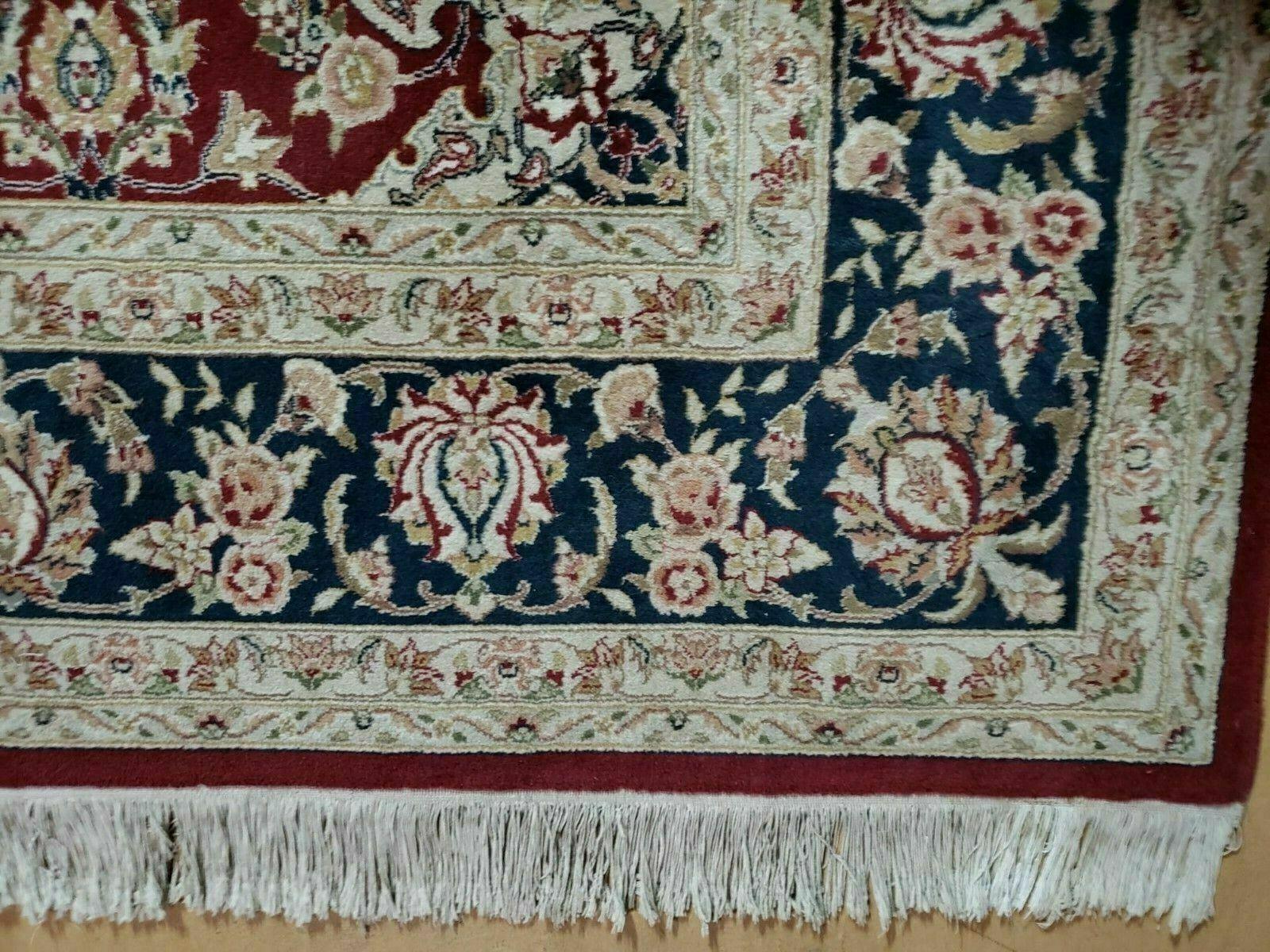 8' X 10' Vintage Handmade India Wool Silk Accents Rug Hand Knotted Organic Nice - Jewel Rugs