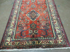 3' 8" X 10' 3" Antique Handmade Turkish Wool Runner Red Rug - Jewel Rugs