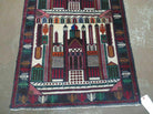 3' X 4' Vintage Hand Made Afghan Balouch Tribal Wool Pictorial Rug # 055 - Jewel Rugs