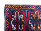 2' 7" X 4' 6" Vintage Handmade Tribal Wool Rug Balouchi Rug Afghan Rug Red Blue - Jewel Rugs