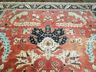 10' X 14' Vintage Hand Made Turkish Wool Rug Carpet Red Black Hand Knotted Nice - Jewel Rugs