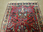 2' 7" X 6' 7" Antique Handmade Wool India Floral Oriental Short Runner Rug Red - Jewel Rugs