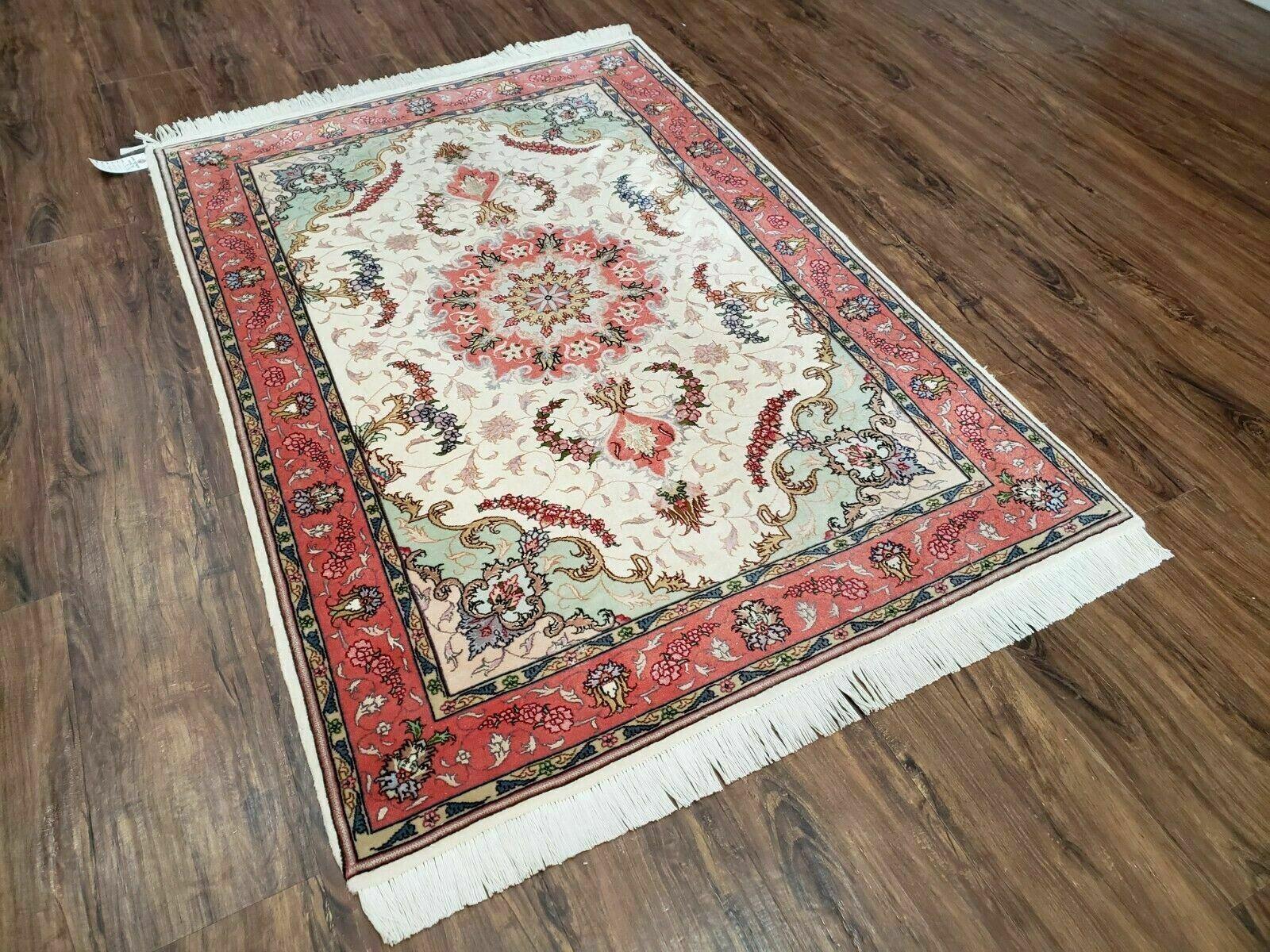 3' 4" X 5' Vintage Handmade Ultra Fine Floral Oriental Turkish Rug Carpet Wow - Jewel Rugs