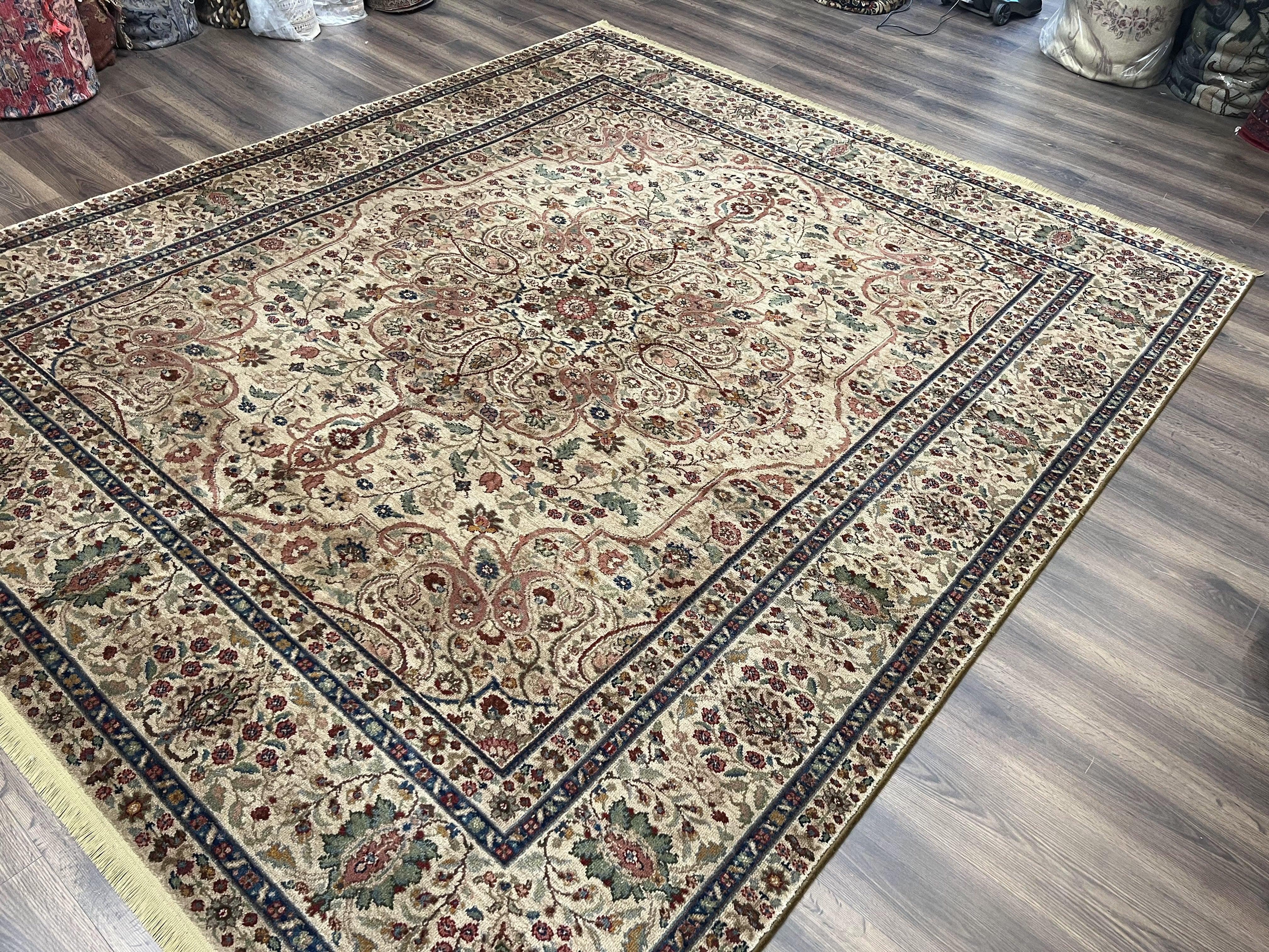 8.8 x 10 Karastan Tabriz Medallion Rug #900-909, Karastan Samovar Teawash Rug, Vintage Discontinued Karastan Wool Carpet, Living Room Rug - Jewel Rugs