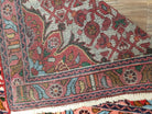 3' 2' X 5' 1" Handmade Floral Wool Rug Red Beige /Ivory - Jewel Rugs