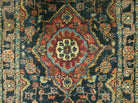 1' 9" X 2' 10" Antique Handmade Floral Oriental Wool Area Rug Small Oriental Carpet Blue & Red - Jewel Rugs