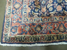 3'7" X 10' Antique Handmade India Floral Oriental Wool Runner Rug Organic Blue - Jewel Rugs