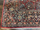 1920s Persian Sarouk Rug 9x12, Red Persian Carpet, High Quality Persian Rug, Allover Floral Pattern, Antique Oriental Rug, Wool Handmade Room Sized - Jewel Rugs