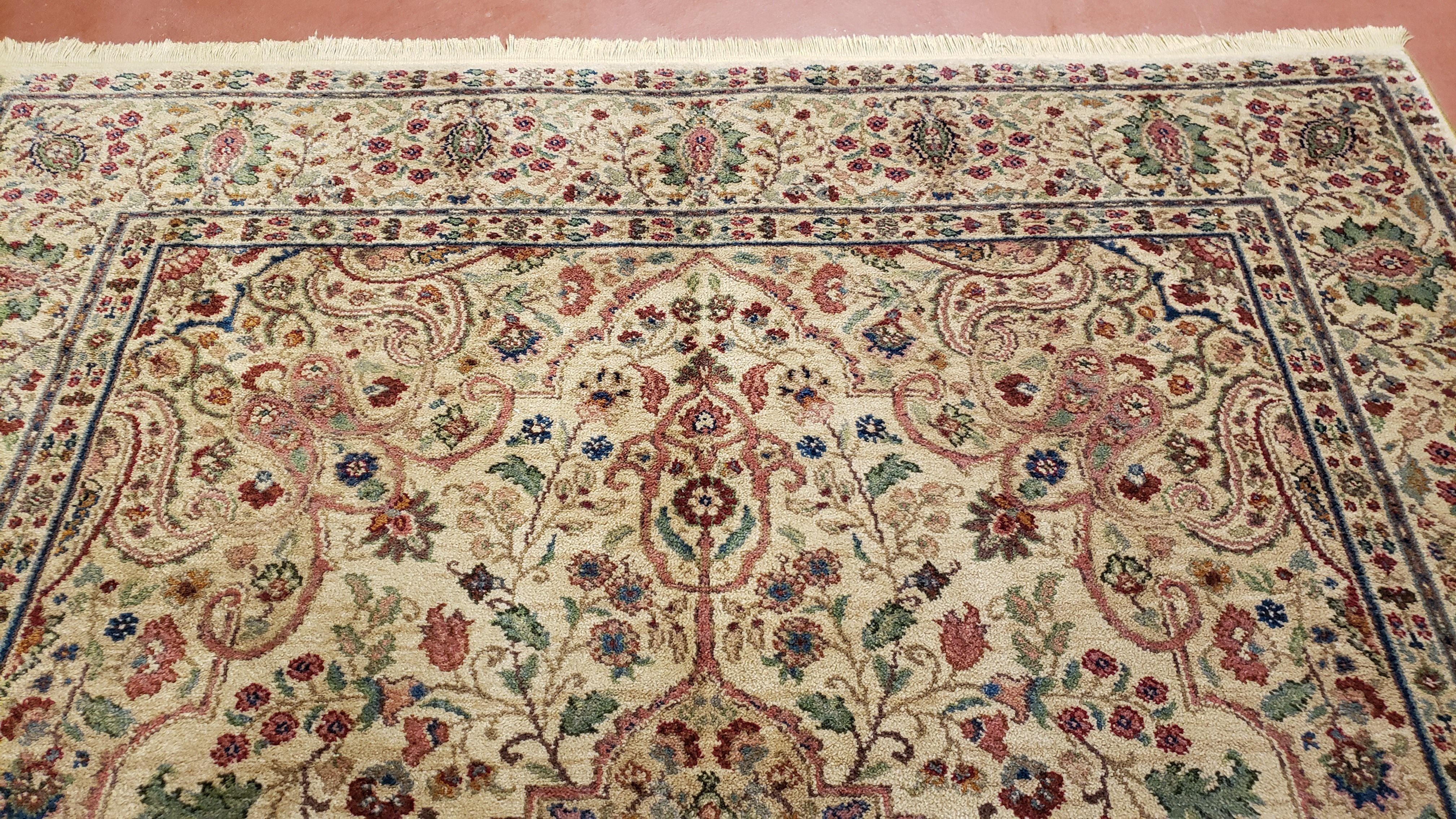 6x9 Karastan Samovar Teawash 900-909 Ta brizz Medallion USA Made 5' 5" x 9" Wool Carpet Vintage Nice - Jewel Rugs