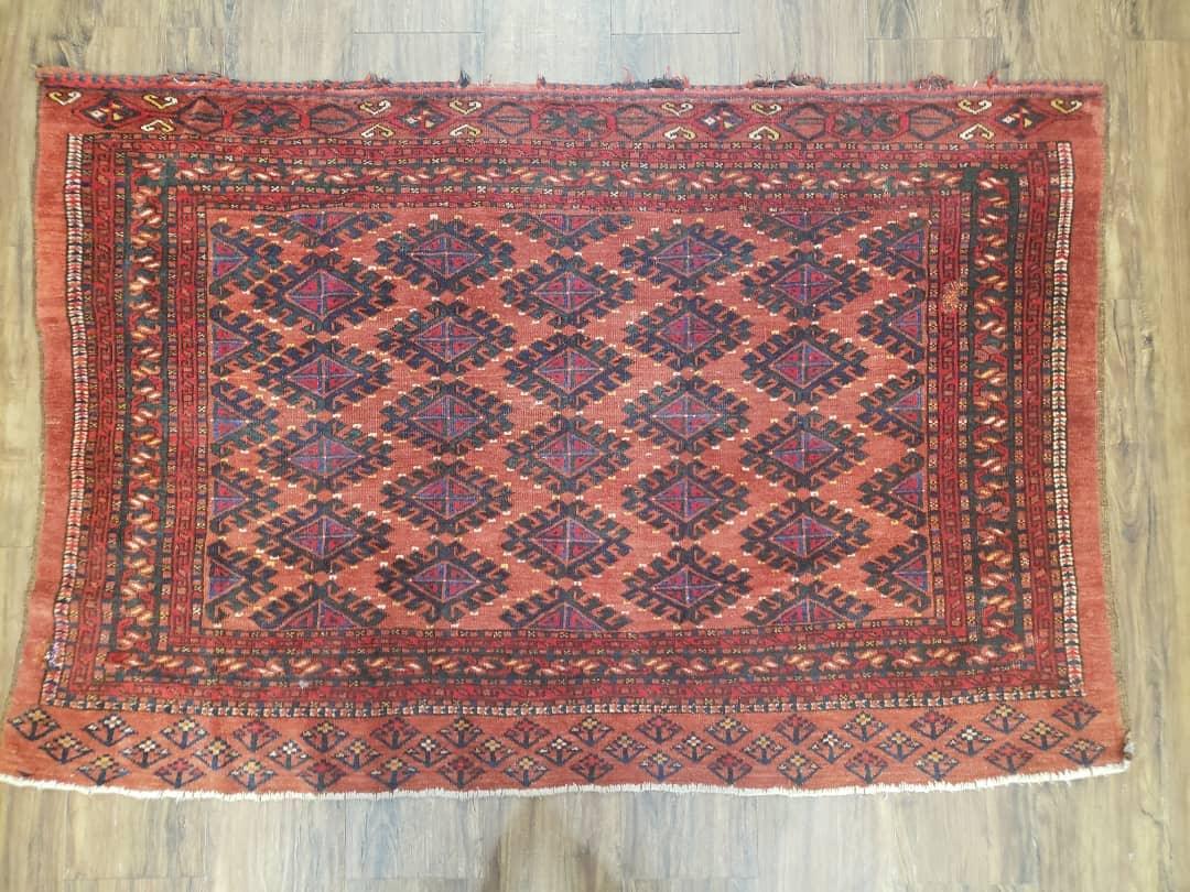 Antique Turkoman Rug 3'4" x 5', Collecticble Yamud Oriental Rug, Seat Pillow Cushion Cover, Tribal Mat, Wool Red Hand-Knotted Mafresh Carpet - Jewel Rugs