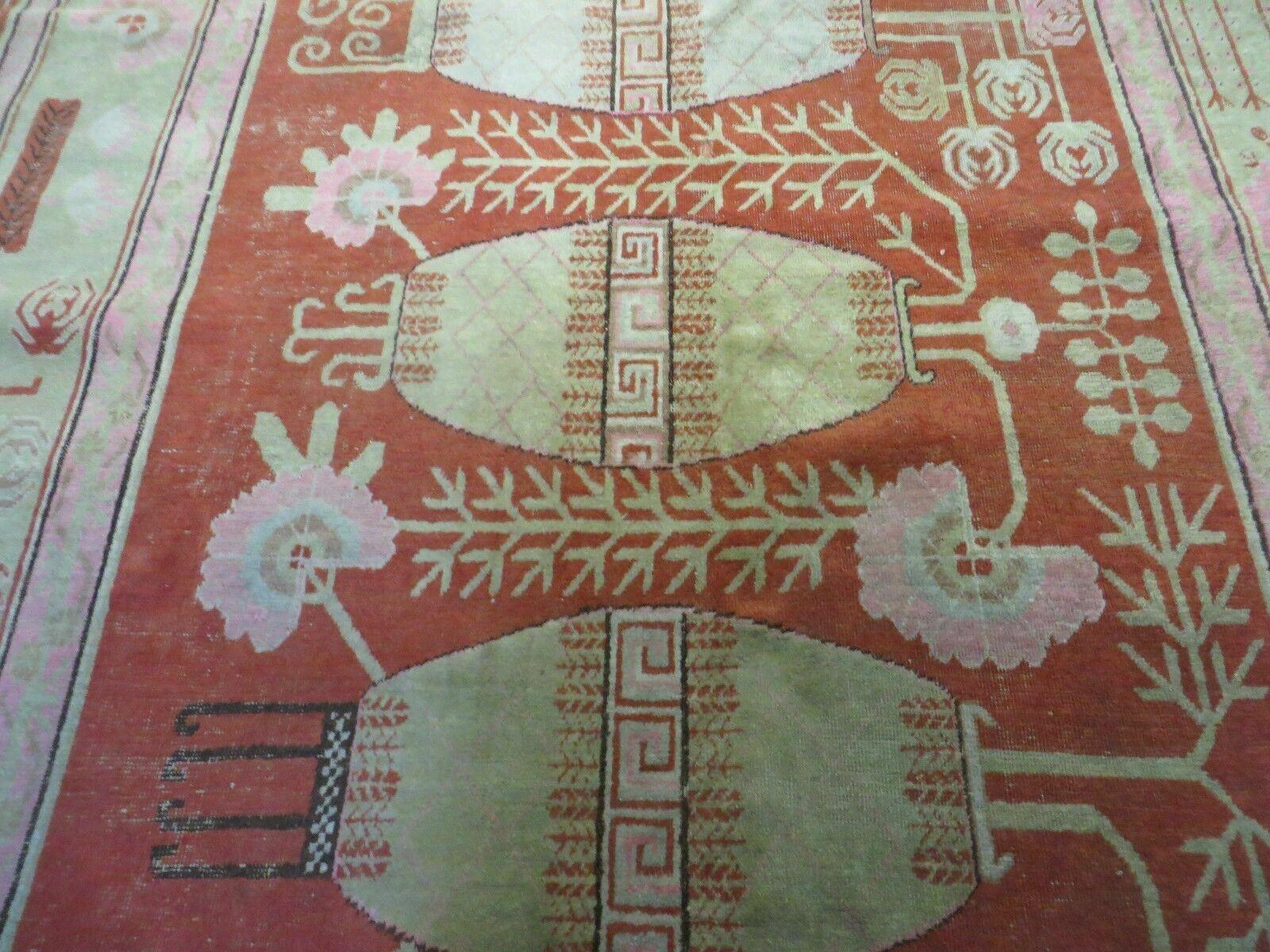 6' X 12' Antique Khotan Central Asia Turkestan Handmade Wool Rug - Jewel Rugs