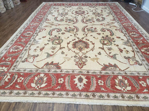 9' X 12' One-Of-A-Kind William Pak Peshawar Hand-knotted Wool Rug Nice - Jewel Rugs