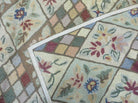 9' X 12' American Handmade Hooked Rug All Over Wool Rug Flowers Nice - Jewel Rugs