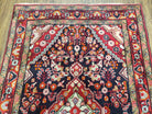 Antique Persian Bijar Medallion Area Rug 3.6 x 5.5, Wool Handmade, Red Floral Carpet - Jewel Rugs