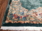 8' X 10' Antique Handmade Art Deco Nichols Peking Chinese Rug Carpet Teal Nice - Jewel Rugs